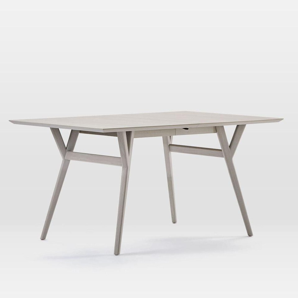 Mid Century Expandable Dining Table 60 80 Pebble